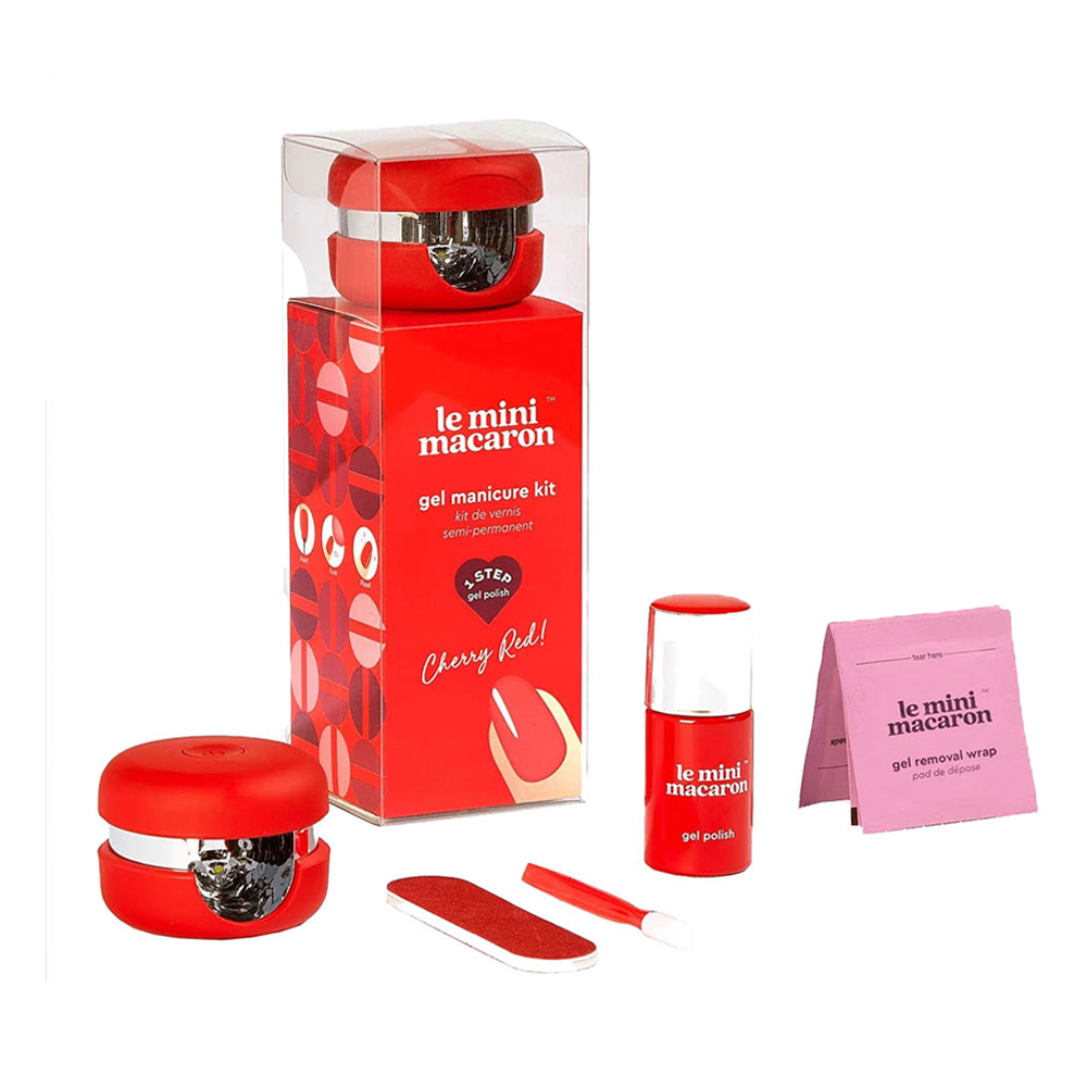 Le Mini Macaron Gel Manicure Kit сет за гел маникир - нијанса Cherry Red 3