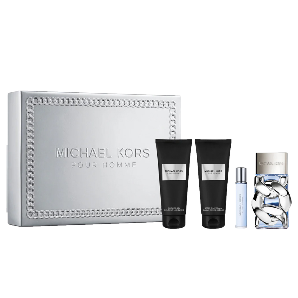 Michael Kors Pour Homme парфем за мажи 100мл + балсам за после бричење 100мл + гел за туширање 100мл + парфем 10мл 1