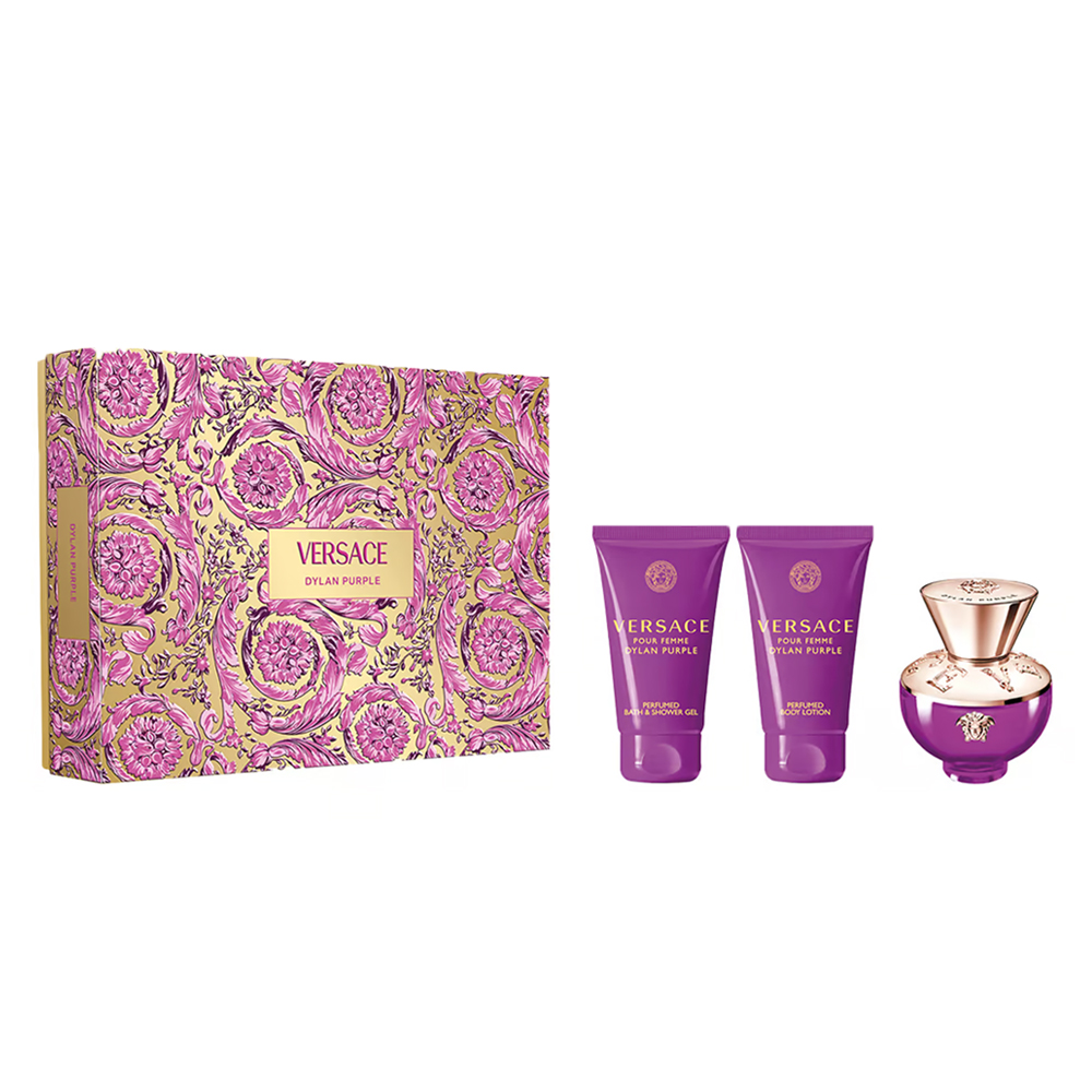 Versace Dylan Purple парфем за жени 50мл + лосион за тело 50мл + гел за туширање 50мл 3