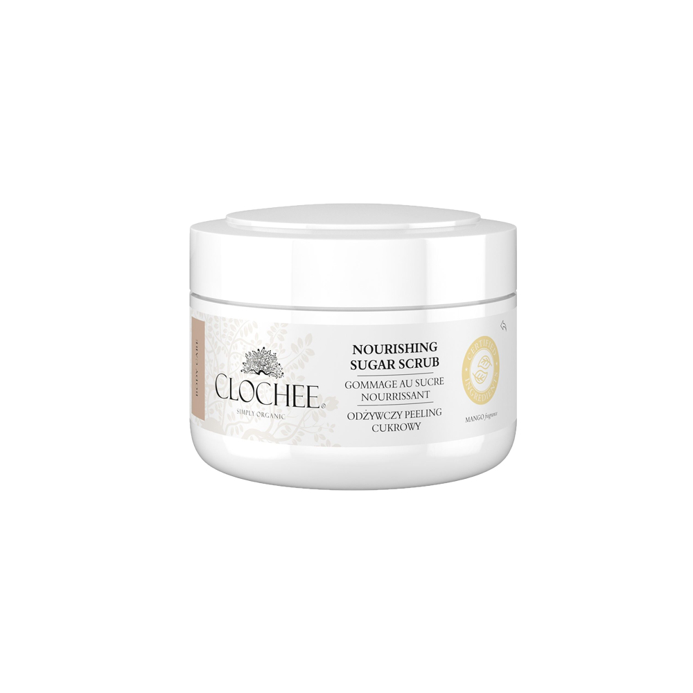 Clochee Nourishing Sugar Scrub негувачки шеќерен пилинг со мирис на манго 250мл 1