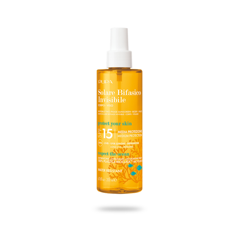 PUPA Sunscreen Invisible Two-Phase SPF15 невидлив двофазен спреј за заштита од сонце 200мл 1