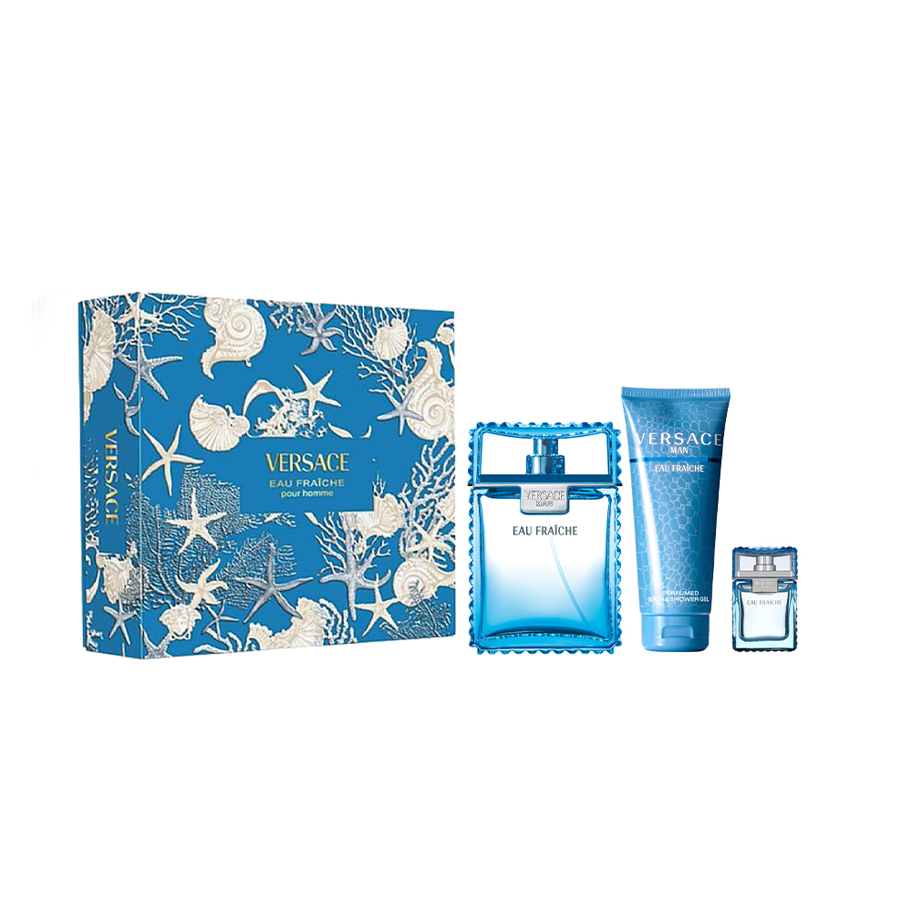 Versace Versace Man Eau Fraiche Eau de toilette 100ml + мини 5ml + гел за туширање 100ml 3