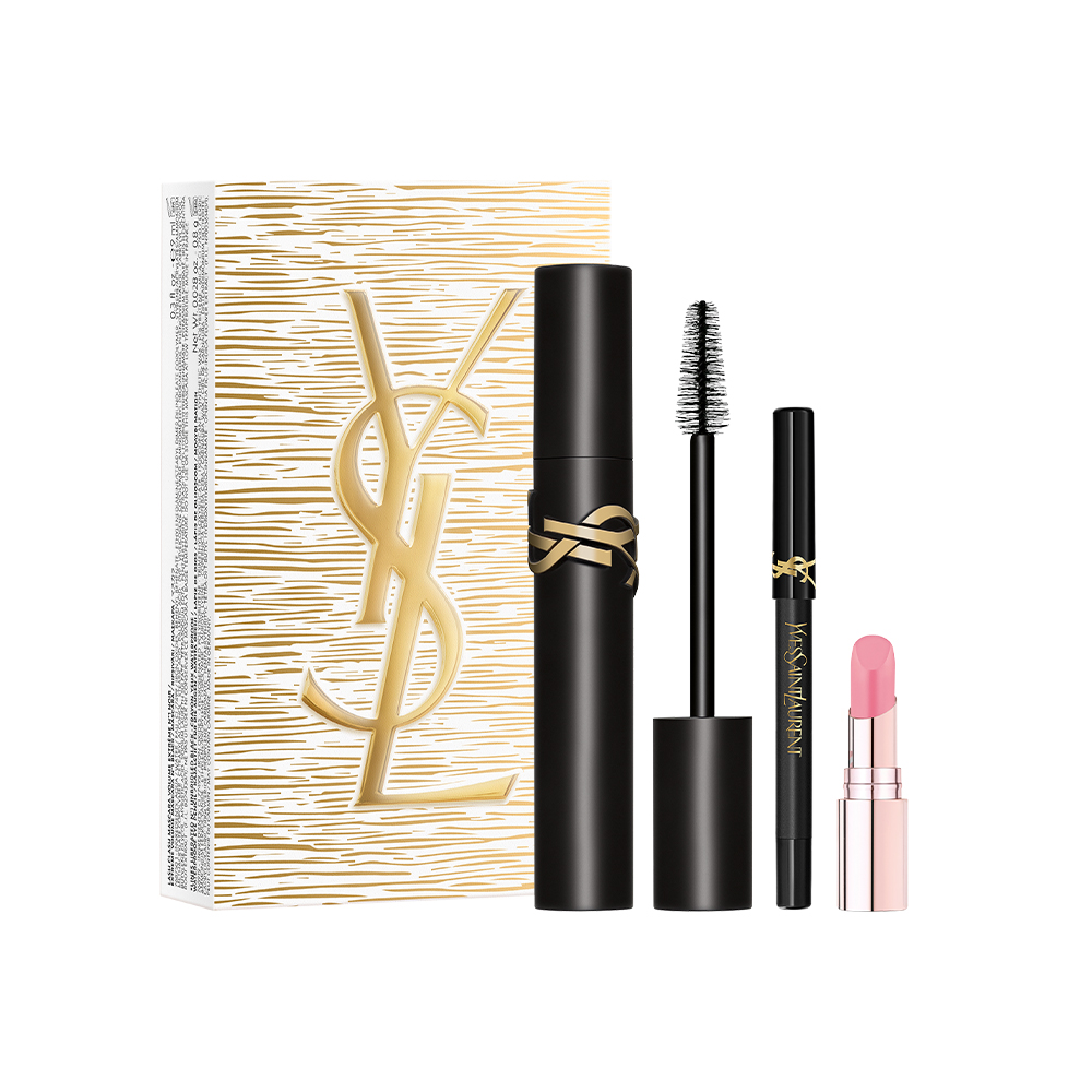 Yves Saint Laurent Lash Clash Mascara 9ml + Mini Lines Liberated Eyeliner + Mini Loveshine Candy Glaze 1