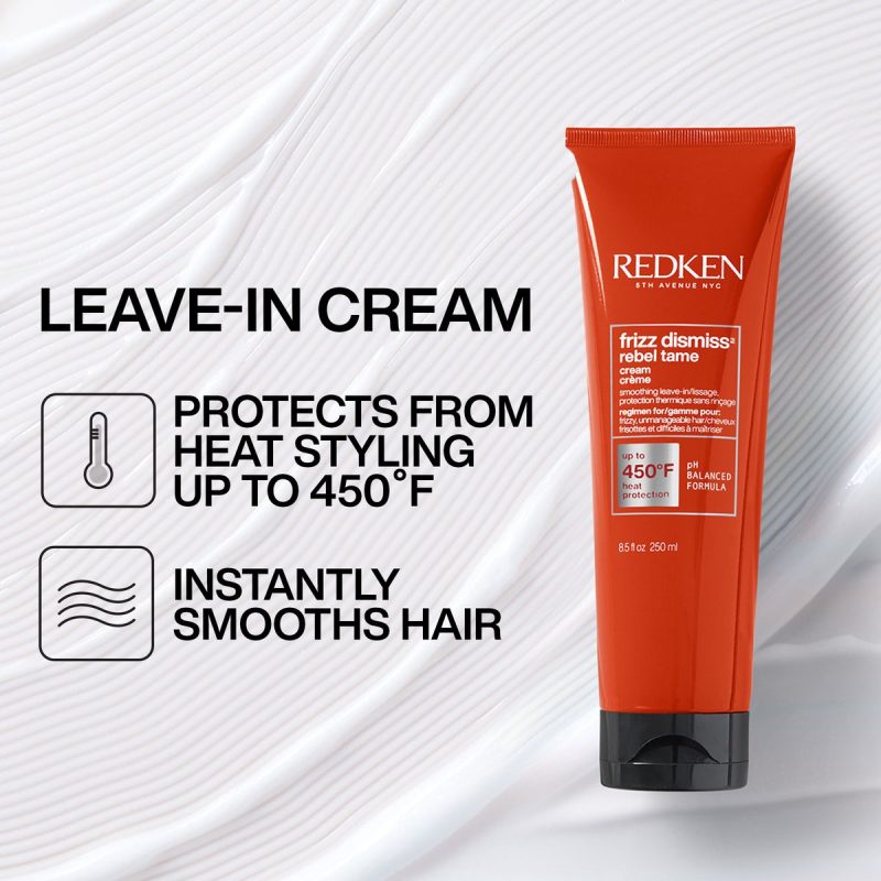 Redken NYC Frizz Dismiss Rebel Tame крема против фриз ефект на косата 250мл 3 Redken NYC Frizz Dismiss Rebel Tame крема против фриз ефект на косата 250мл 2