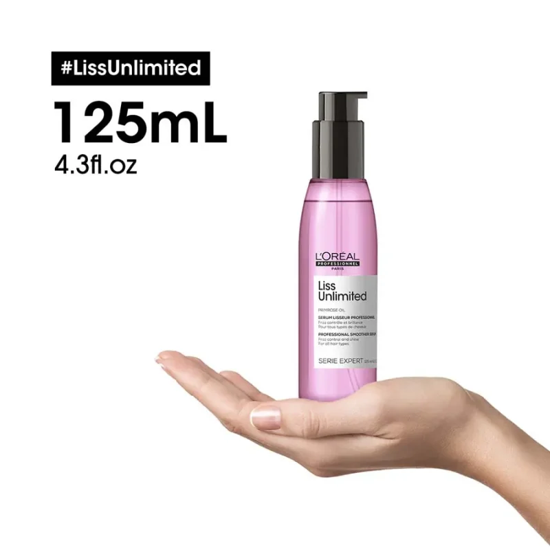 L`Oreal Professionnel Serie Expert Liss Unlimited измазнувачки серум за сјајност и контрола на frizz на сите типови коса 125мл 8