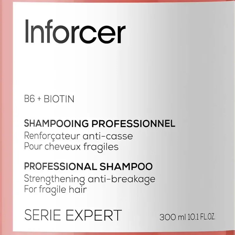 L`Oreal Professionnel Serie Expert Inforcer зацврстувачки шампон против кршење на кревка коса 300мл 5 L`Oreal Professionnel Serie Expert Inforcer зацврстувачки шампон против кршење на кревка коса 300мл 4