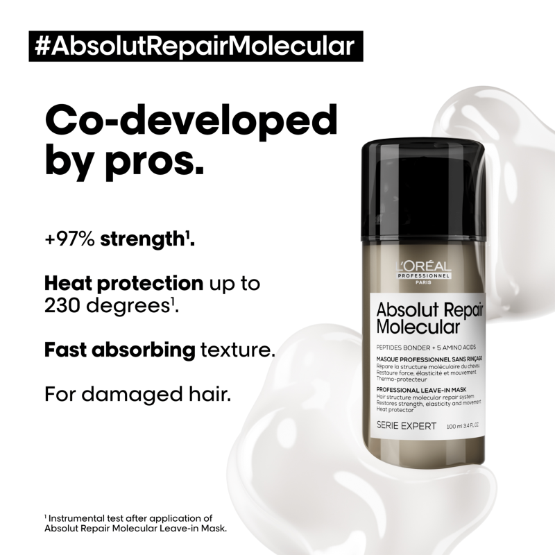 L'Оreal Professionnel Absolut Repair Molecular маска без одмивање за обновување на молекуларната структура на влакното 100мл 2