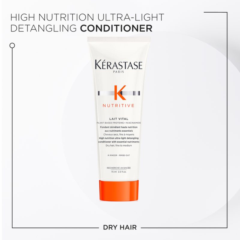 Kérastase Nutritive Essentials сет за нега на сите типови сува коса: Bain Satin Riche високонутритивен шампон со есенцијални нутриенти за многу сува коса 80ml + Lait Vital високонутритивен ултра-лесен балсам 75ml + Nutritive Nectar Thermique разубавувачко anti-frizz млеко за суво средно до дебело влакно 50ml 7 Kérastase Nutritive Essentials сет за нега на сите типови сува коса: Bain Satin Riche високонутритивен шампон со есенцијални нутриенти за многу сува коса 80ml + Lait Vital високонутритивен ултра-лесен балсам 75ml + Nutritive Nectar Thermique разубавувачко anti-frizz млеко за суво средно до дебело влакно 50ml 6