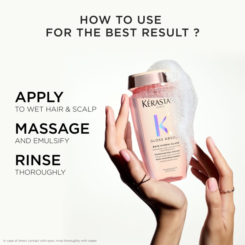 Kérastase Gloss Absolu Bain Hydra-Glaze хидрирачки осветлувачки шампон за долга коса склона кон frizz 250мл 20
