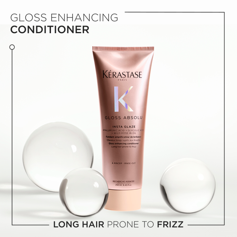 Kérastase Gloss Absolu Insta Glaze балсам за поттикнување сјај на долга коса склона кон frizz 250мл 2