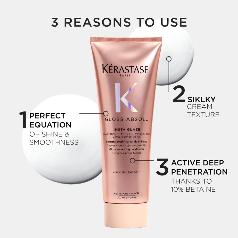 Kérastase Gloss Absolu Insta Glaze балсам за поттикнување сјај на долга коса склона кон frizz 250мл 10