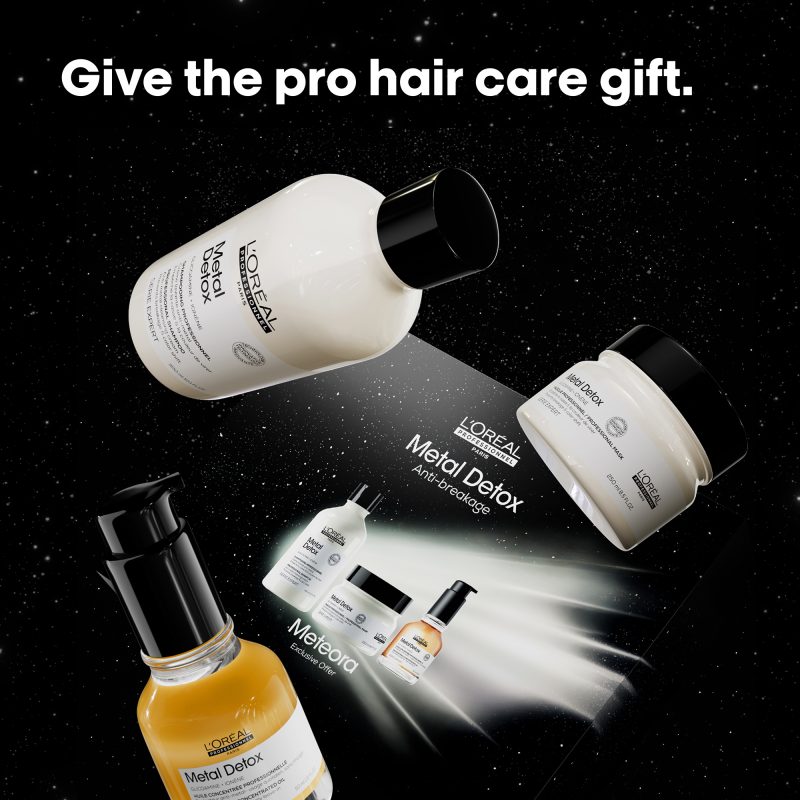 L’Oréal Professionnel Serie Expert Metal Detox шампон за прочистување на металот во косата по боење или осветлување 300ml + Serie Expert Metal Detox маска за прочистување на металот во косата по боење или осветлување 250ml + Serie Expert Metal Detox концентрирано масло за нега на коса 50ml 2