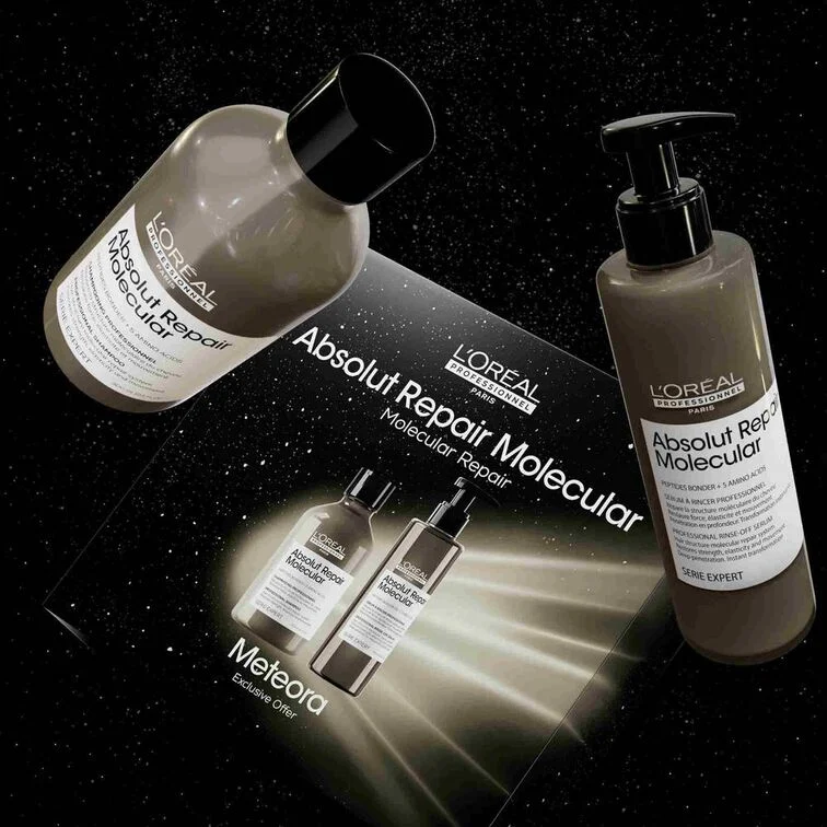 L’Oréal Professionnel Serie Expert Absolut Repair Molecular шампон за обновување на молекуларната структура на влакното 300ml + Serie Expert Absolut Repair Molecular серум со одмивање за обновување на молекуларната структура на влакното 250ml 2