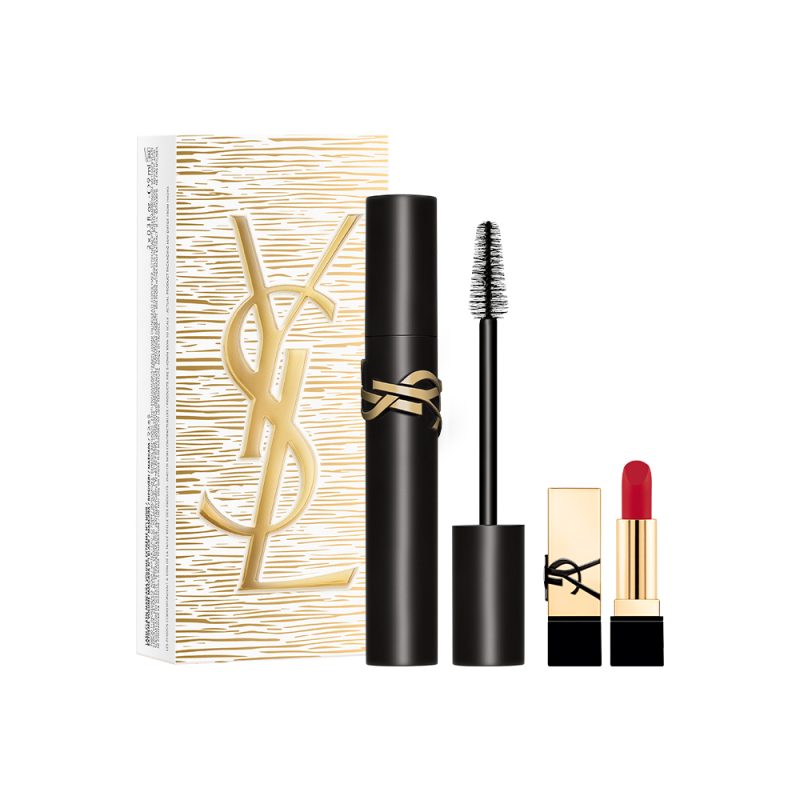 3614274643374 Yves Saint Laurent Lash Clash маскара 9ml + мини Rouge pur Couture кармин во нијанса RM 1