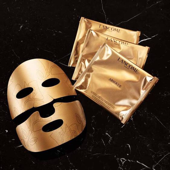 Lancôme Absolue Golden Cream Mask лист маски за лице збогатени со Absolue Soft крема и 24 каратно злато, 5 x 15гр. 10