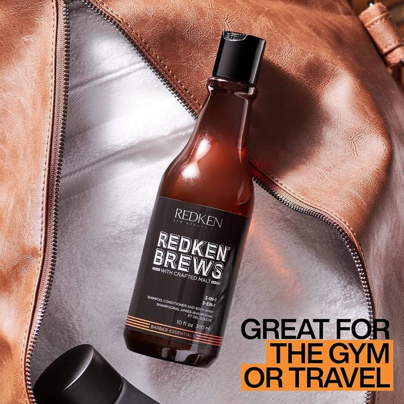 Redken NYC Redken Brews 3 во 1 шампон, регенератор и купка за тело за мажи 300мл 5 Redken NYC Redken Brews 3 во 1 шампон, регенератор и купка за тело за мажи 300мл 4