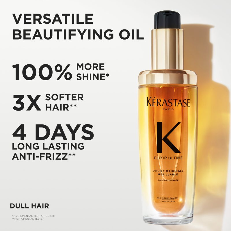 Kérastase Elixir Ultime L’Huile Originale Refillable масло за долготраен сјај и заштита на коса 75ml + 30ml 8