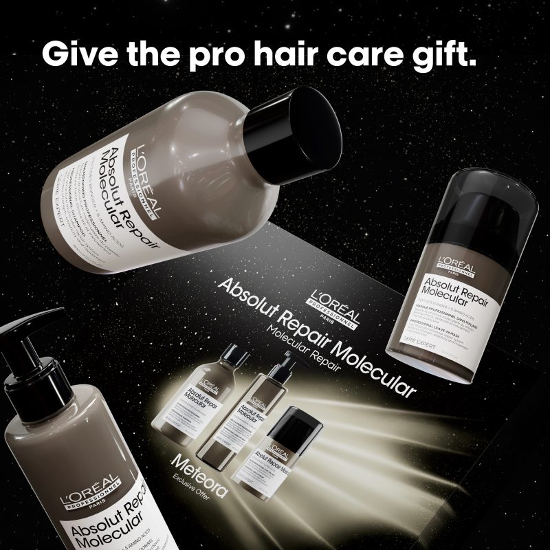 L’Oréal Professionnel Serie Expert Absolut Repair Molecular шампон за обновување на молекуларната структура на влакното 300ml + Serie Expert Absolut Repair Molecular серум со одмивање за обновување на молекуларната структура на влакното 250ml 12