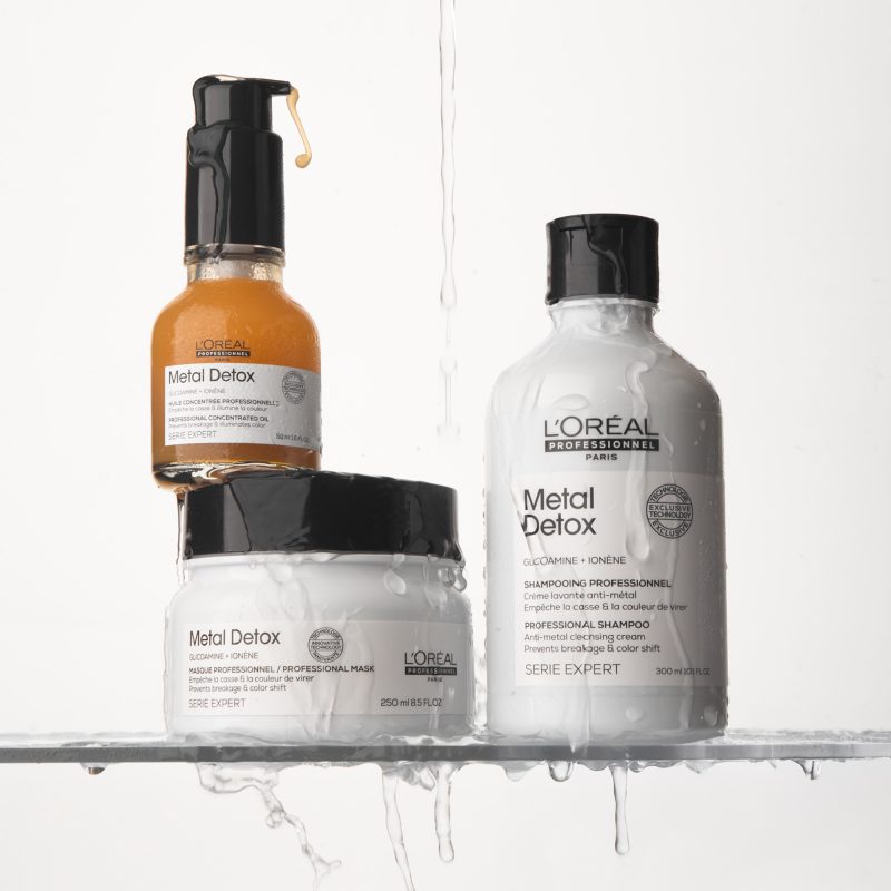 L’Oréal Professionnel Serie Expert Metal Detox шампон за прочистување на металот во косата по боење или осветлување 300ml + Serie Expert Metal Detox маска за прочистување на металот во косата по боење или осветлување 250ml + Serie Expert Metal Detox концентрирано масло за нега на коса 50ml 14