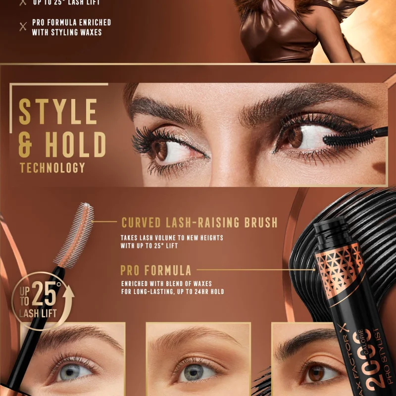 Max Factor 2000 Calorie Pro Stylist маскара за очи - Image 8