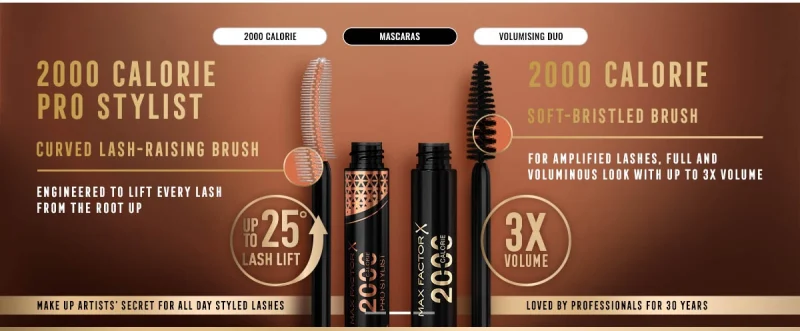 Max Factor 2000 Calorie Pro Stylist маскара за очи 18
