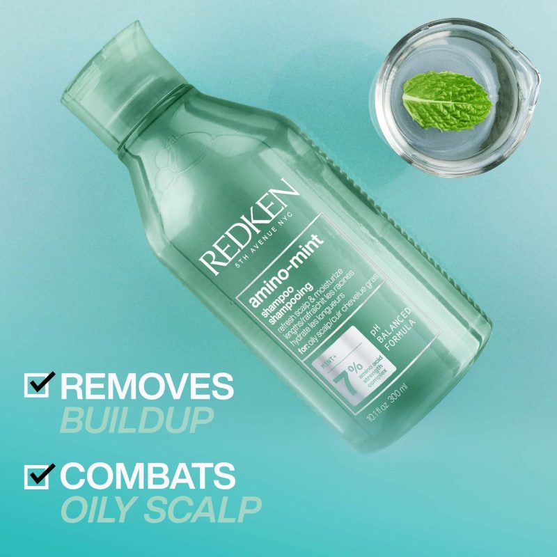 Redken NYC Amino Mint шампон против мастење на коса и скалп 300ml 7 Redken NYC Amino Mint шампон против мастење на коса и скалп 300ml 6
