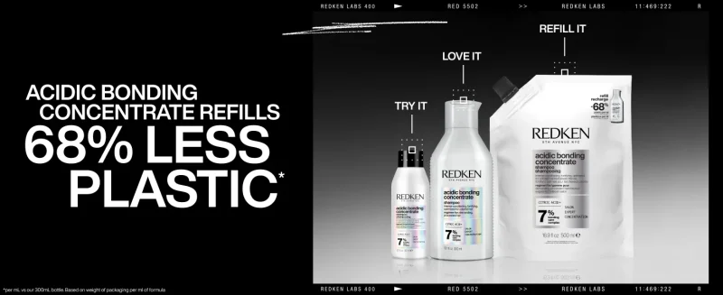 Redken NYC Acidic Bonding Concentrate шампон за оштетена коса и испукани влакна Refill 500ml 18