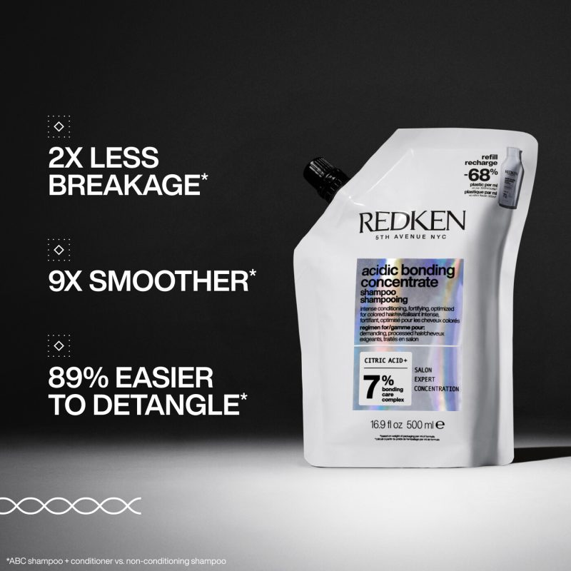 Redken NYC Acidic Bonding Concentrate шампон за оштетена коса и испукани влакна Refill 500ml 2