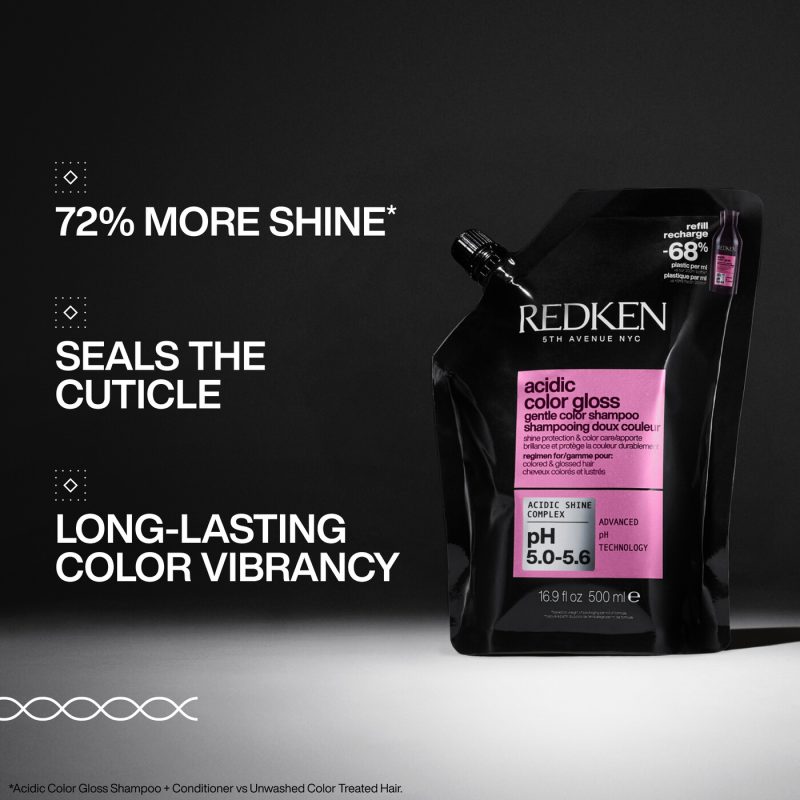 Redken NYC Acidic Color Gloss шампон за заштита и нега на сите типови боена коса Refill 500ml 2