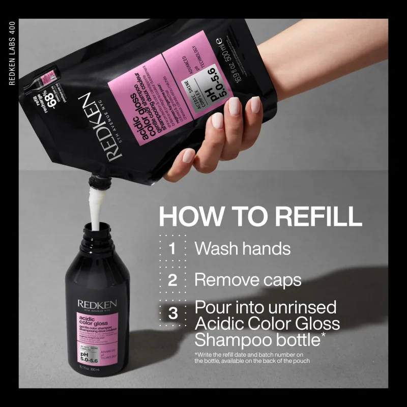 Redken NYC Acidic Color Gloss шампон за заштита и нега на сите типови боена коса Refill 500ml 14