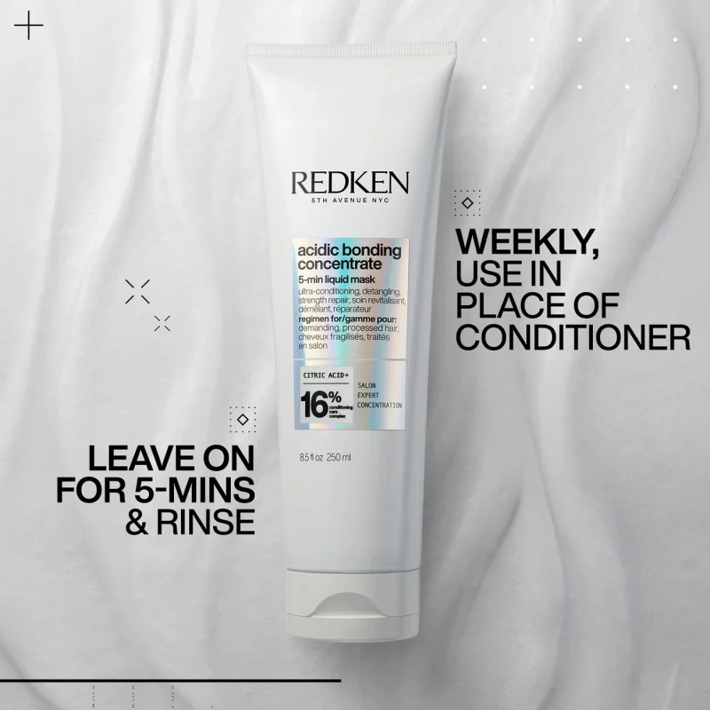 Redken NYC Acidic Bonding Concentrate 5-min Liquid Mask течна маска без сулфати за длабока хидратација и обнова 250мл 2