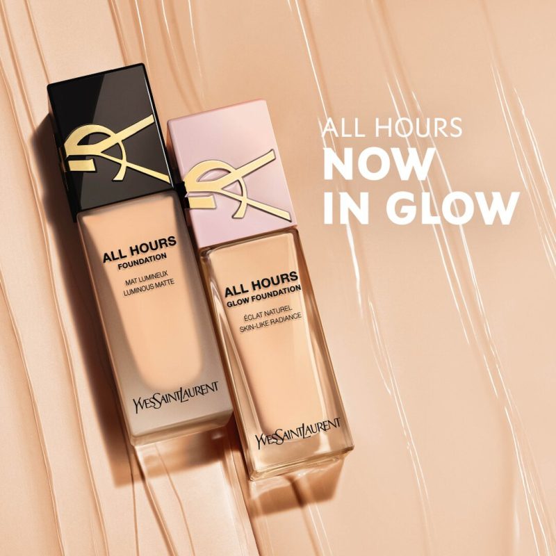 Yves Saint Laurent All Hours Glow Foundation течна пудра со сјаен завршеток 8