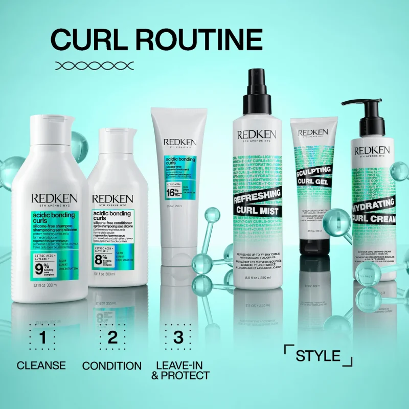 Redken NYC Acidic Bonding Curls Silicone-free Shampoo шампон без силикони и сулфати за оштетена кадрава коса 300мл 18