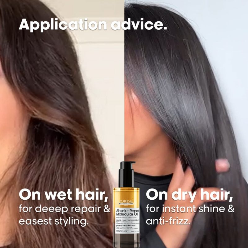 L’Оreal Professionnel Absolut Repair Molecular Professional Bi-phase Oil масло за оштетена коса 90ml 17 L’Оreal Professionnel Absolut Repair Molecular Professional Bi-phase Oil масло за оштетена коса 90ml 16