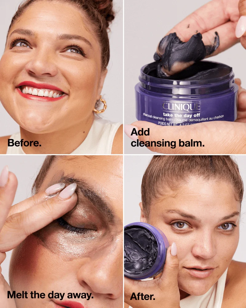 Clinique Take The Day Off™ Charcoal Cleansing Balm балсам со јаглен за чистење на сите типови кожа 125мл 3 Clinique Take The Day Off™ Charcoal Cleansing Balm балсам со јаглен за чистење на сите типови кожа 125мл 2