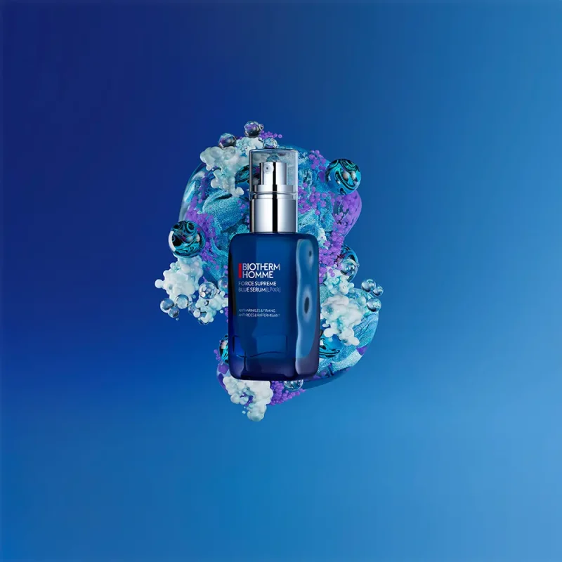Biotherm Homme Force Supreme Blue Serum (LP - XR) серум за мажи против стареење и брчки 3 Biotherm Homme Force Supreme Blue Serum (LP - XR) серум за мажи против стареење и брчки 2