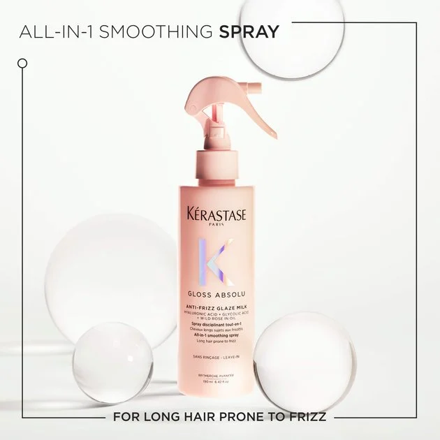 Kérastase Gloss Absolu Anti-Frizz Glaze Milk млеко во спреј за поттикнување сјај на долга коса склона кон frizz 190мл 28