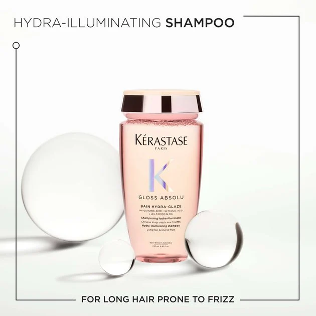 Kérastase Gloss Absolu Bain Hydra-Glaze хидрирачки осветлувачки шампон за долга коса склона кон frizz 250мл 52