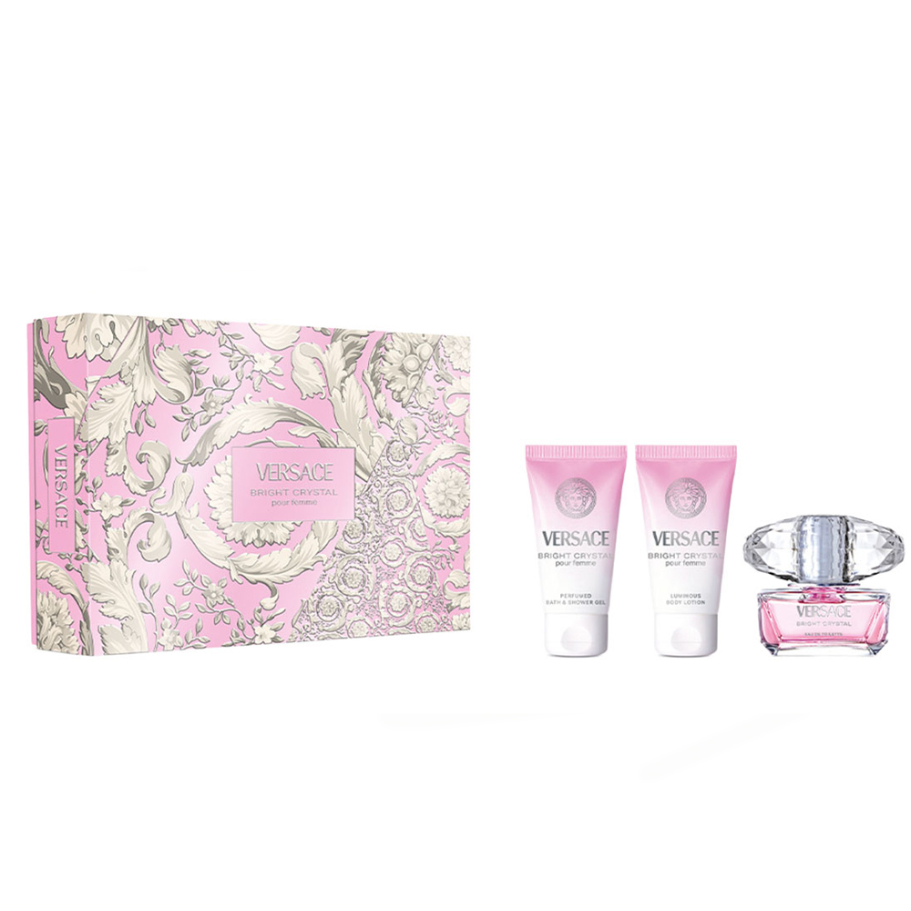Versace Bright Crystal Pour Femme Eau de toilette 50ml + лосион за тело 50ml + гел за туширање 50ml 1
