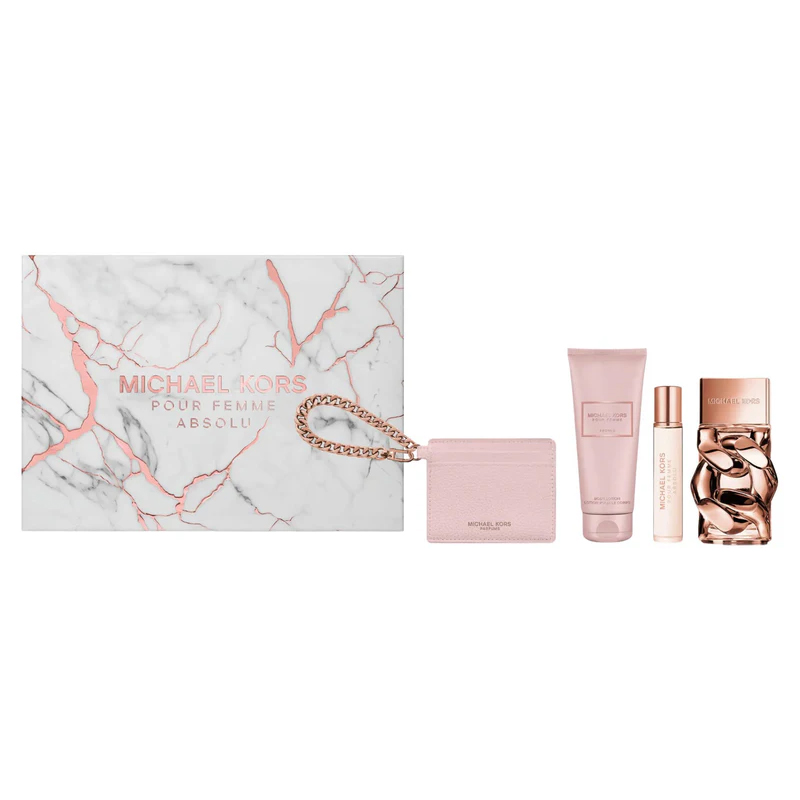 Michael Kors Pour Femme Absolu Eau de parfum 100ml + лосион за тело 100ml + travel size spray 10ml + паричник за картици 1
