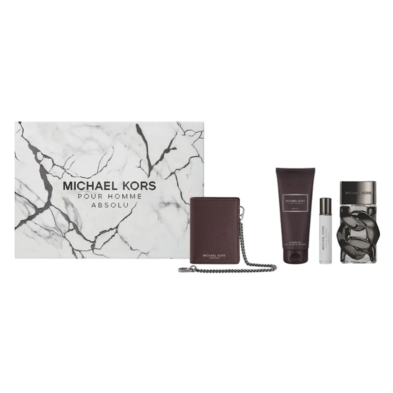 Michael Kors Pour Homme Absolu Eau de parfum 100ml + гел за туширање 100ml + travel size spray 10ml + тенок паричник 1