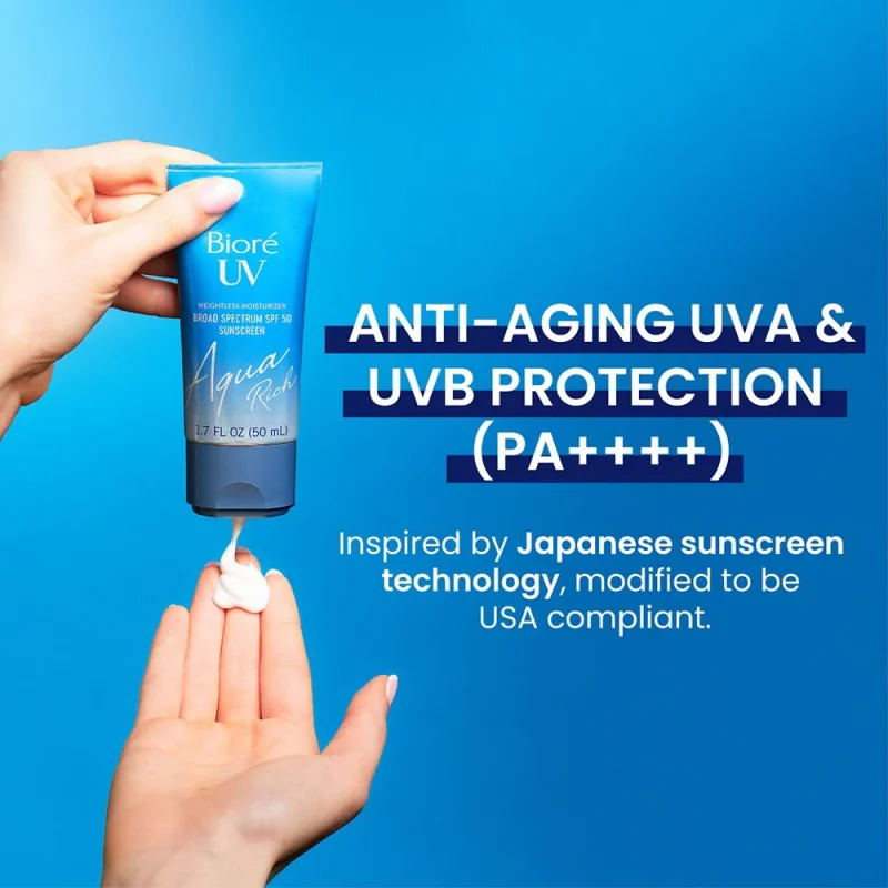Bioré UV Aqua Rich Weightless Moisturizer Broad Spectrum SPF 50 Sunscreen 7 Bioré UV Aqua Rich Weightless Moisturizer Broad Spectrum SPF 50 Sunscreen 6
