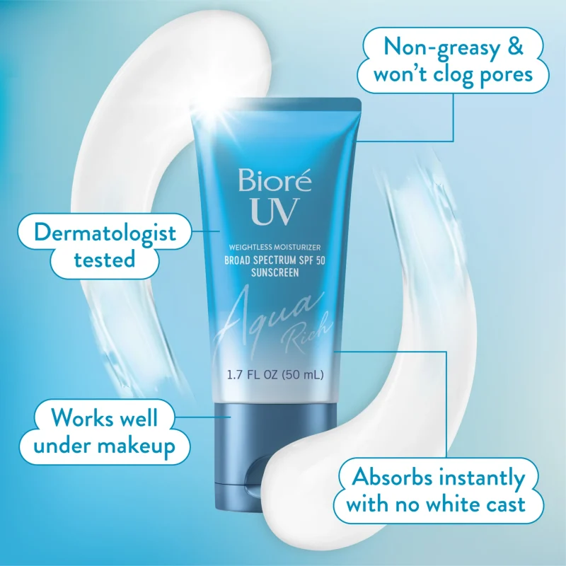 Bioré UV Aqua Rich Weightless Moisturizer Broad Spectrum SPF 50 Sunscreen 9 Bioré UV Aqua Rich Weightless Moisturizer Broad Spectrum SPF 50 Sunscreen 8