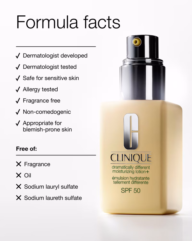 Clinique Dramatically Different Moisturizing Lotion+™ SPF 50 дневен навлажнувачки лосион со заштитен фактор за сите типови кожа 9 Clinique Dramatically Different Moisturizing Lotion+™ SPF 50 дневен навлажнувачки лосион со заштитен фактор за сите типови кожа 8