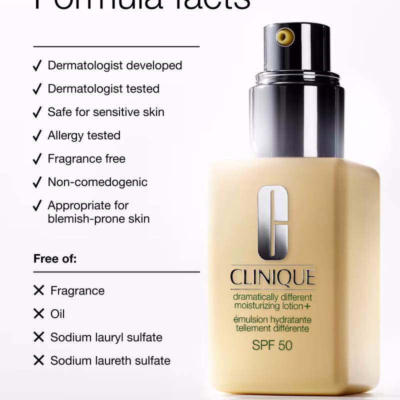 Clinique Dramatically Different Moisturizing Lotion+™ SPF 50 дневен навлажнувачки лосион со заштитен фактор за сите типови кожа 16 Clinique Dramatically Different Moisturizing Lotion+™ SPF 50 дневен навлажнувачки лосион со заштитен фактор за сите типови кожа - Image 5