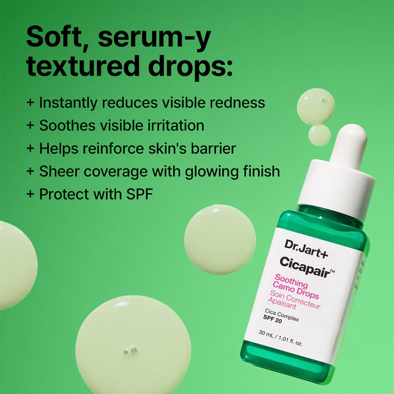 Dr.Jart+ Cicapair™ Soothing Camo Drops SPF 20 нијансирани капки со лесна прозрачна покривност и заштита од сонце 30ml 4