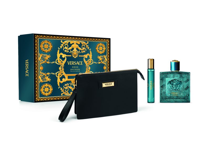 Versace Eros Eau de parfum 100ml + travel size 10ml + Versace fragrances несесер 1