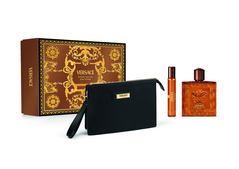 Versace Eros Najim Parfum 100ml + travel size 10ml + Versace fragrances несесер 1