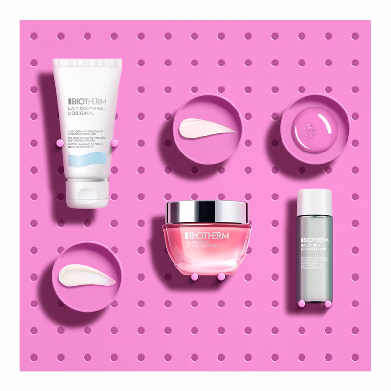 Biotherm Aquasource Cica Nutri Set: Aquasource Cica Nutri Cream 50ml + Lait Corporel L'Original 50ml + Biosource Eau Micellaire 30ml 8 Biotherm Aquasource Cica Nutri Set: Aquasource Cica Nutri Cream 50ml + Lait Corporel L'Original 50ml + Biosource Eau Micellaire 30ml - Image 3