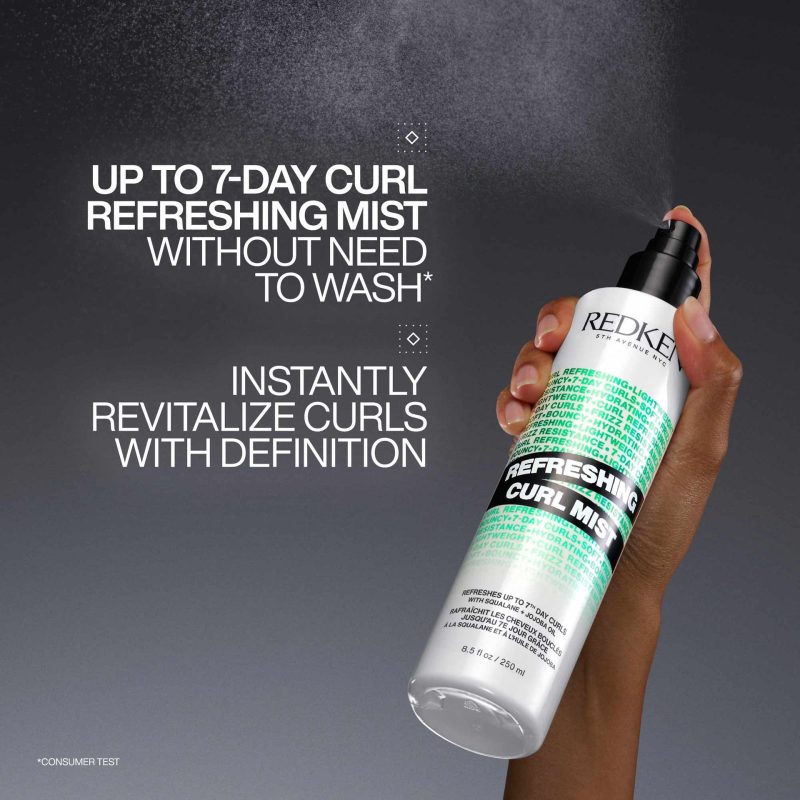 Redken Refreshing Curl Mist хидратантен освежувачки мист за заштита на изгледот на кадриците до 7 дена без миење 250ml 2